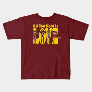 All You Need Is Love - Yellow Kids T-Shirt